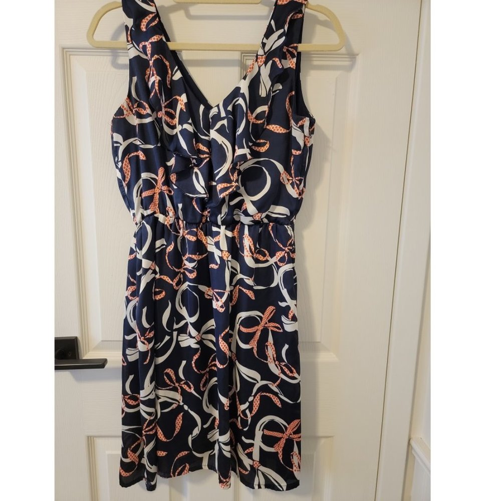 H&M Navy Bow dress